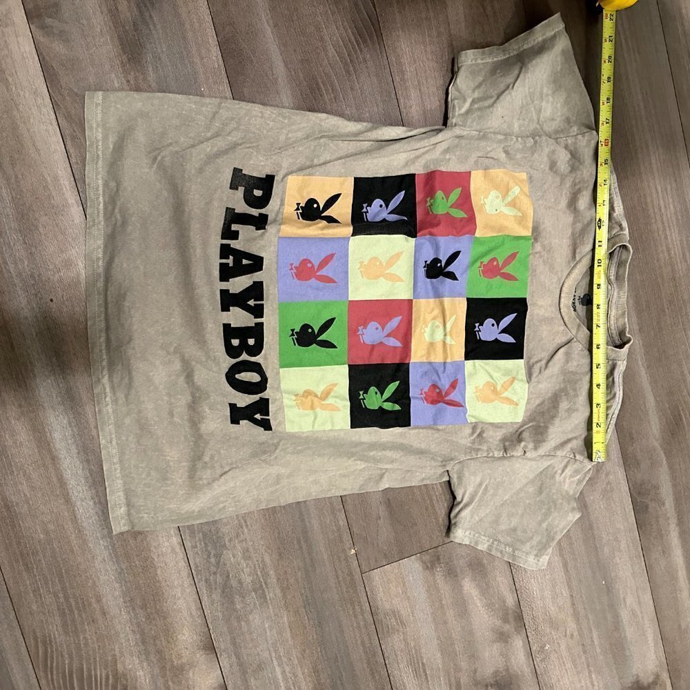 Playboy Medium Tan Shirt Bunny Men's T-Shirt Short Sleeve - Picture 5 of 8